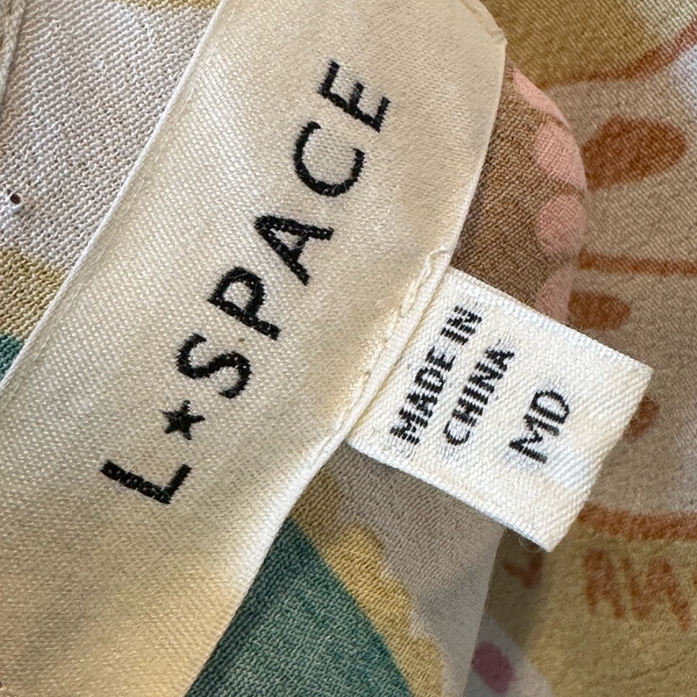 L*Space Summer Somewhere Print Slipdress - Postcards Sz: M - Picture 13 of 13